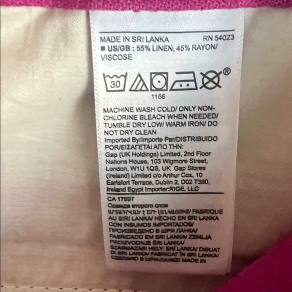 Banana Republic Linen Blend Tailored Shorts Pink High Waist Size 12 - Picture 5 of 9